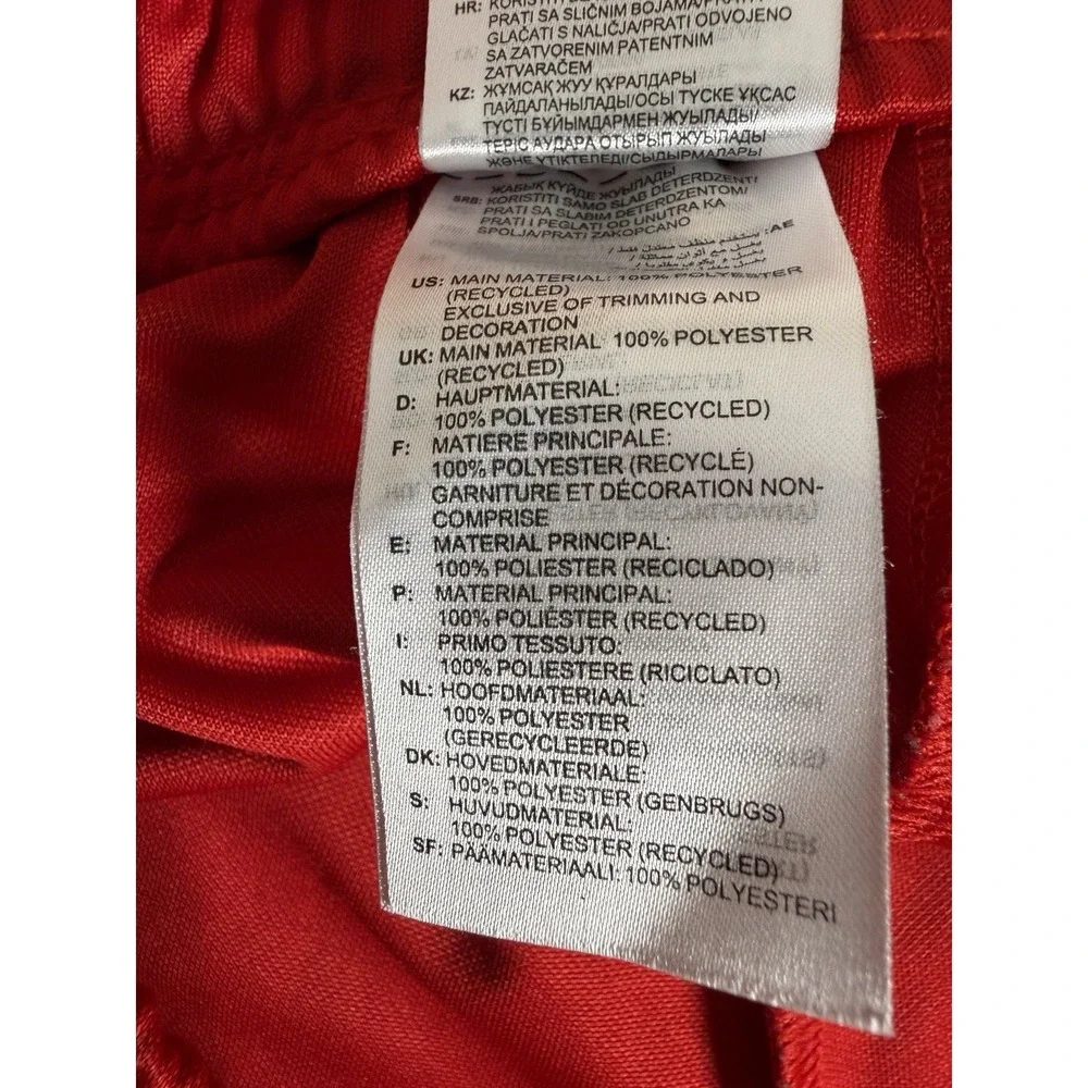 Adidas Track Pants‎ Mens 2XL Red AEROREADY Mesh Stripe Ankle Zip Pockets GT6841